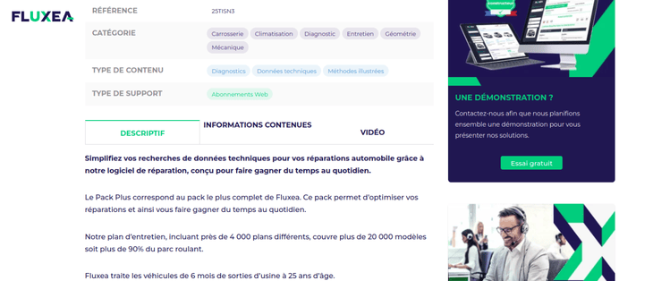 Fluxea - Logiciel automobile de données techniques