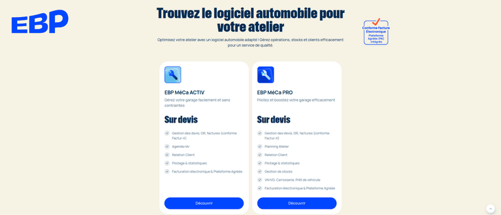 EBP Méca - Logiciel automobile polyvalent